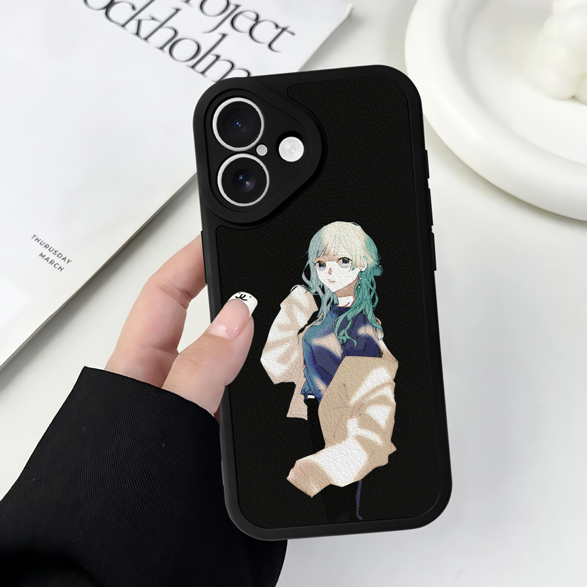 （画像用） 呪術廻戦 Jujutsu Kaisen 【iPhone 16シリーズ対応】シリコンスマホケース（レザー調） 材質：シリコン